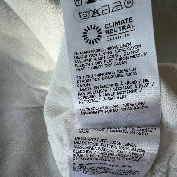 Reformation Andi Linen Maxi skirt in Slate Check, size 4 - Picture 8 of 8